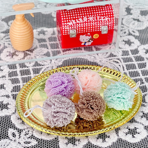 手作diy倣真 浴球浴花毛巾裝飾材料 娃娃屋浴室擺設拍攝道具