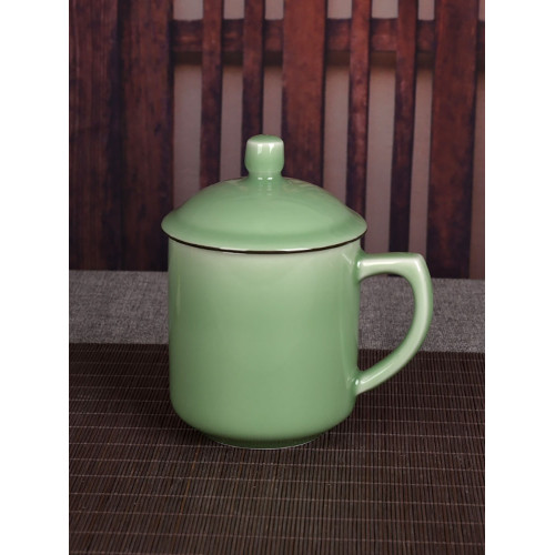 包郵青瓷茶盃陶瓷復古水盃辦公室茶盃帶蓋龍盃家用泡茶盃賓館單盃