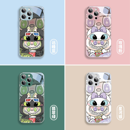 泡泡瑪特labubu蘋果16手機殼情侶iPhone14plus新款15拉佈佈16ProMax卡通鞦鼕12可愛13mini周邊xr玻璃8p防摔xs