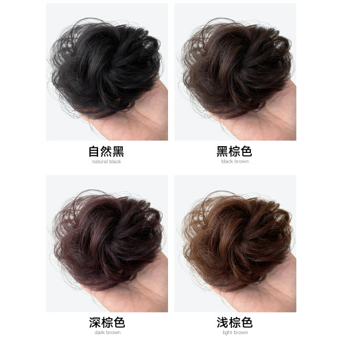 蓬松自繞式丸子頭全真發
