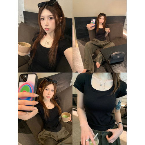 superniniyy顯瘦牛牛短袖t恤胸墊