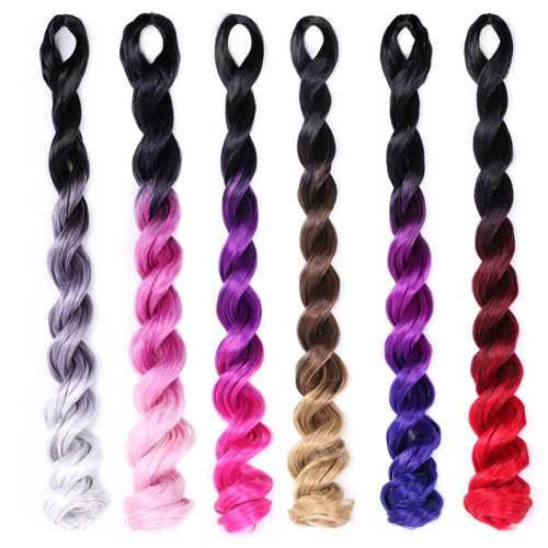 Deep Wave Omber Braids Curlyhair Jumbo Braiding Hair髒辮假發