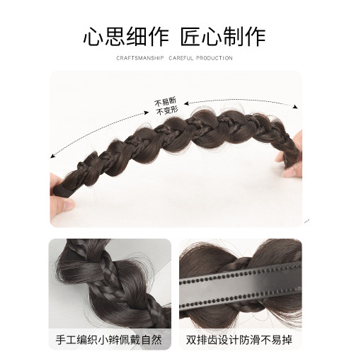 葫蘆麻花辮子防滑自然無痕發箍