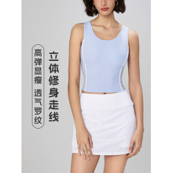 專業訓練運動瑜伽背心女帶胸墊外穿健身服休閑外穿無袖透氣上衣