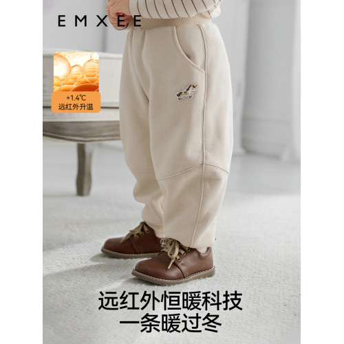 嫚熙嬰童衛春季男暖氧吧兒童加毧加厚保暖童裝褲子女寶寶長褲