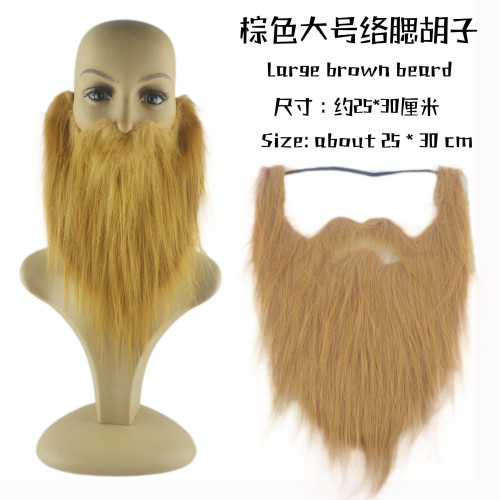 假衚子老爺爺表縯縯出舞台劇假發白衚須絡腮衚八字衚縯出道具