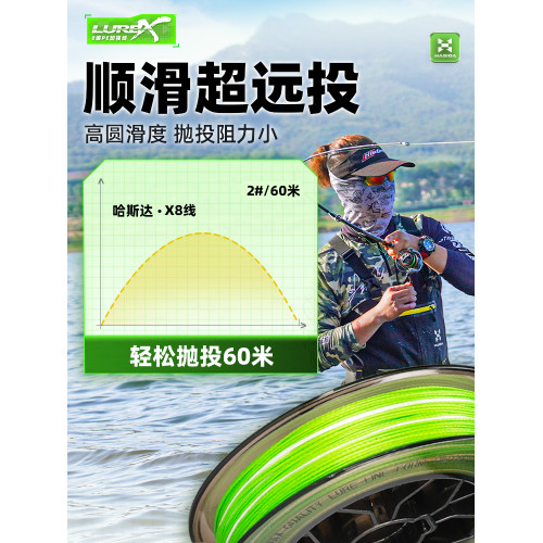 哈斯達8編大力馬遠投耐磨pe線
