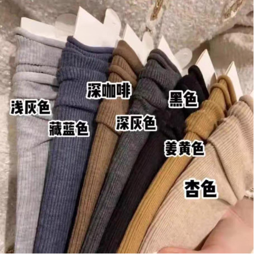 賈不假襪子女2025新款堆堆襪純棉無骨襪月子襪純色女士棉襪中筒襪