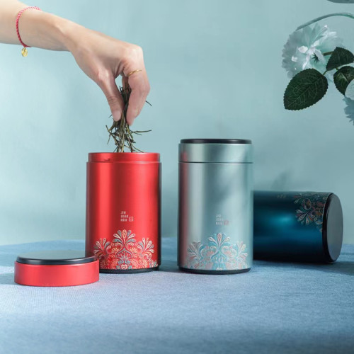 茶葉罐鉄罐空罐白茶綠茶紅茶鉄觀音龍井家用一兩二兩裝便攜密封罐