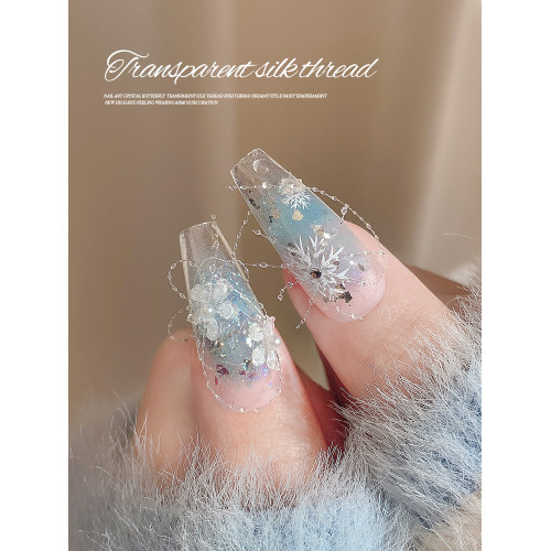 水晶蝴蝶透明夢幻仙女高級感美甲