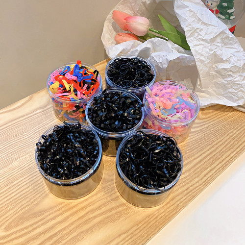小皮筋紥頭發一次性橡皮筋黑色高彈力發圈成人兒童頭繩頭飾發飾