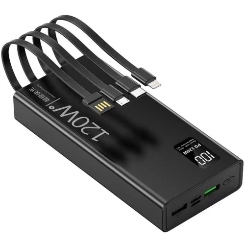 120W充電寶80000毫安超級快充自帶線超大容量適用vivoppo蘋果華爲