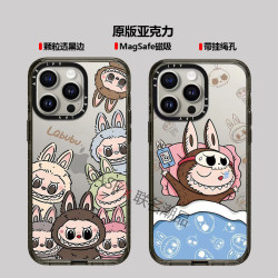 CASETi聯名可愛卡通labubu拉佈佈iPhone16ProMax磁吸手機殼MagSafe適用蘋果15Pro女生14亞克力13防摔12保護套