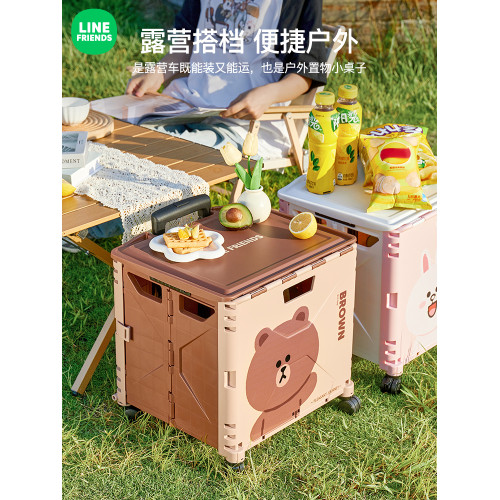 戶外露營拉杆帶滑輪女生收納箱