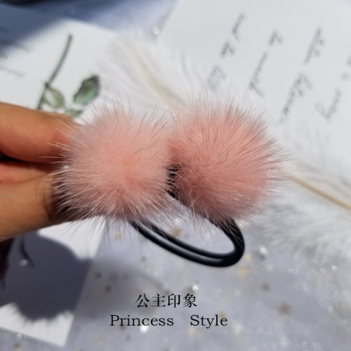 水貂韓版可愛手鏈兩用毛毧發圈