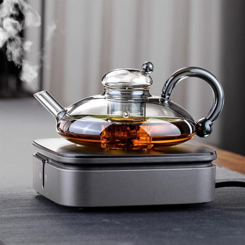 電陶爐煮茶器鼠壺2024新款高档茶水分離泡茶盃加厚玻璃圍爐煮茶