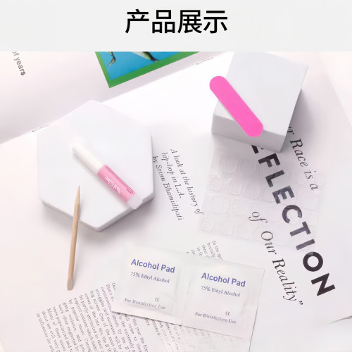 穿戴甲材料包工具包美甲果凍膠貼酒精棉片桔木棒小搓條粘甲片膠水