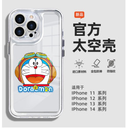 蘋果14Pro手機殼甜美iPhone16pro新款透明13promax太空殼哆啦a夢適用15ProMax手機殼16情侶原創日系12pro女孩