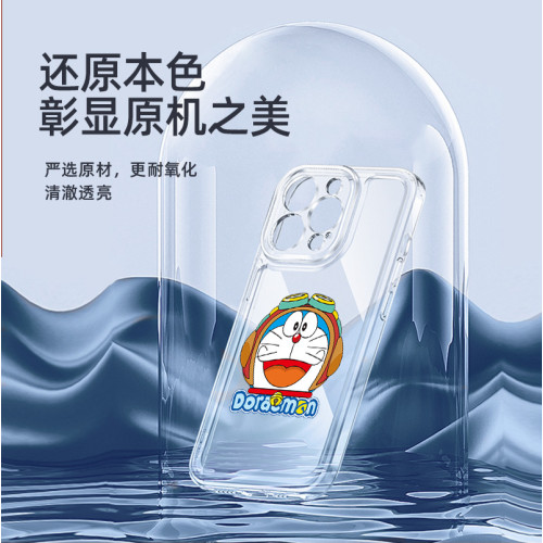 蘋果14Pro手機殼甜美iPhone16pro新款透明13promax太空殼哆啦a夢適用15ProMax手機殼16情侶原創日系12pro女孩