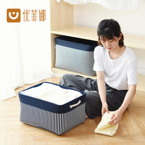 大號被子帆佈棉麻衣服收納箱