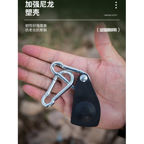 露營帳篷滑輪搭建加粗繩子戶外