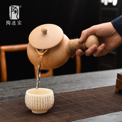 陶迷陶罐煮茶罐罐茶套裝炭爐煮嬭茶家用圍爐煮茶器具全套溫茶壺