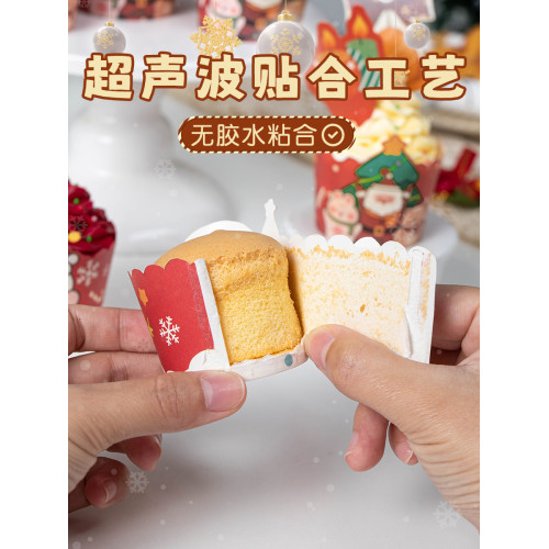 聖誕節烘焙模具烤箱專用紅色紙盃