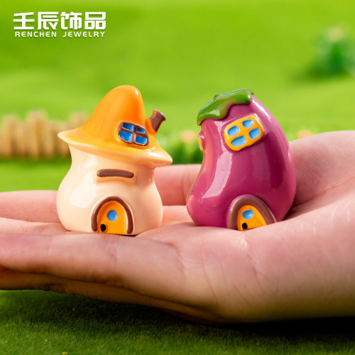 苔蘚微景觀造景蔬菜房子diy裝飾品樹脂配件迷你小擺件文具禮品