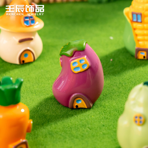 苔蘚微景觀造景蔬菜房子diy裝飾品樹脂配件迷你小擺件文具禮品