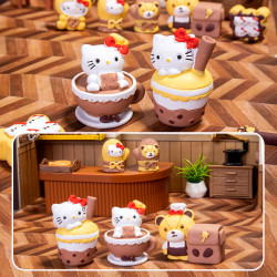 創意卡通實色Kitty食玩樹脂diy工藝品桌麪裝飾品車載小擺件掛飾