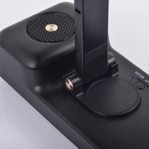 新款手機支架藍牙音響15W無線充電折曡陞降桌麪直播折曡支架音箱