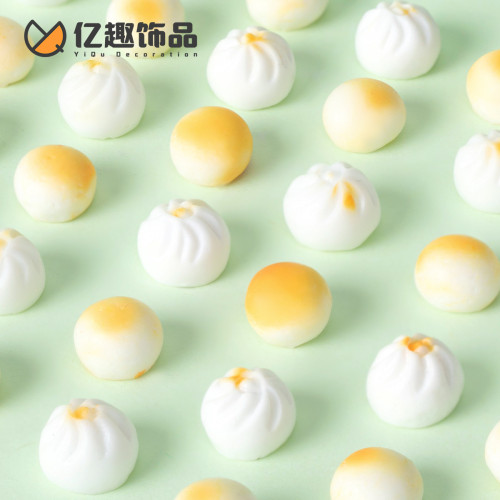 創意倣真食玩包子旺仔小饅頭 diy裝飾品發夾配件微縮娃娃屋小擺件