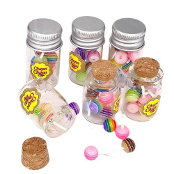 Dollhouse娃娃屋微縮廚房食玩模型拍攝道具迷你罐裝棒棒糖DIY飾品