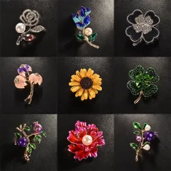 植物花朵胸針女士西裝旗袍配飾森系小衆創意設計感胸花簡約小香風