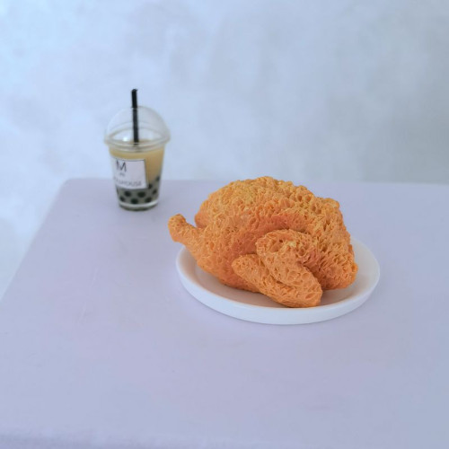 bjd娃娃配件場景模型拍聶道具迷你倣真微縮食玩炸雞食物擺件玩具