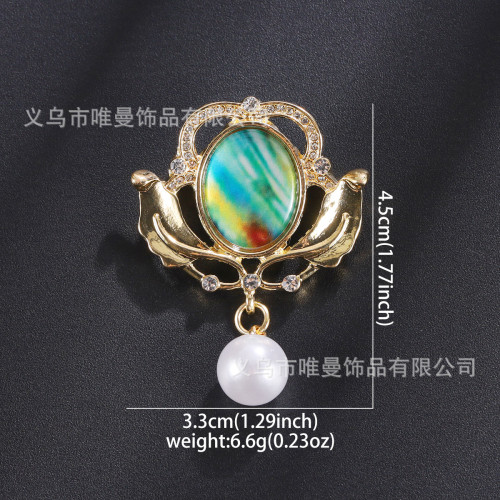 復古宮廷風胸針女氣質胸花精致百搭小香風服裝配飾防走光固定別針