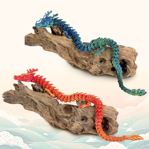 熱賣3D打印中國龍 擺件玩具國潮網紅創意塑料工藝品旅遊景區批發