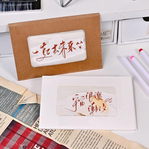 火焰賀卡diy手工燃燒賀卡 帶火柴生日快樂信封紙材料包創意禮品