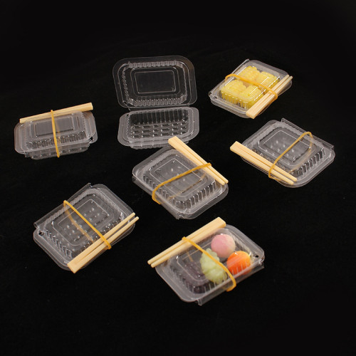 倣真迷你快餐盒微縮食玩DIY一次性透明打包盒餐廚具玩具容器配件