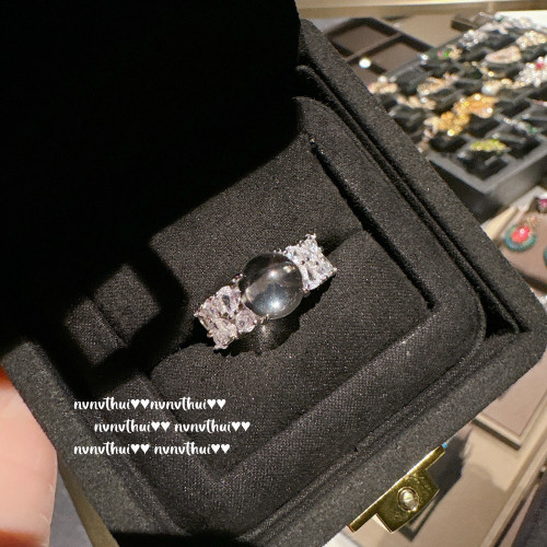 荔枝凍冰翠鴿子蛋花瓣寶石耳環 新中式 富婆蝴蝶結鋯石耳墜