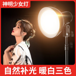 美顔發絲補光燈直播背景氛圍輪廓燈柔光燈神明少女聚光發絲燈
