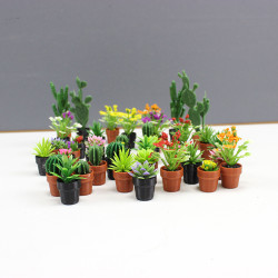 迷你植物模型微縮仙人柱盆栽娃屋微縮場景擺件裝飾品綠植花盆
