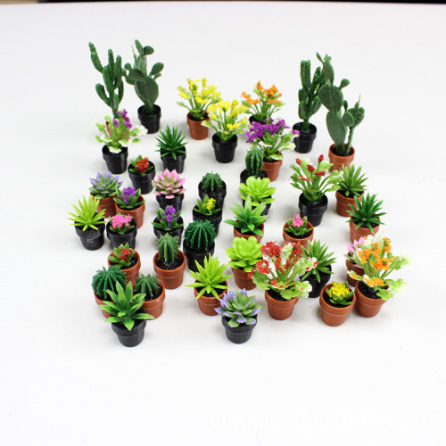 迷你植物模型微縮仙人柱盆栽娃屋微縮場景擺件裝飾品綠植花盆