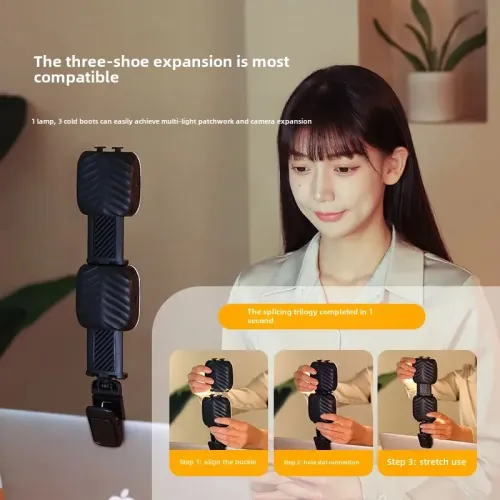 手機補光燈拍攝直播補光燈自拍燈打光神器便攜主播美顔相機攝影燈