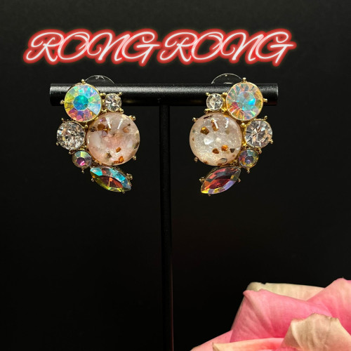 歐美復古華麗重工鑲鑽水晶中古首飾高級感vintage氣質中古飾品