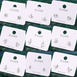 S925純銀音符絕美蝴蝶結耳骨釘睡覺不用摘兔子耳蝸釘銀養耳洞耳釘