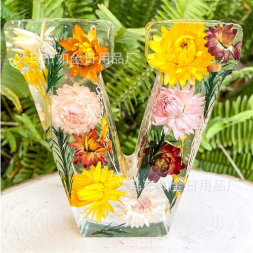 Floral Resin Night Light 花卉字母樹脂夜燈家居裝飾創意禮物新