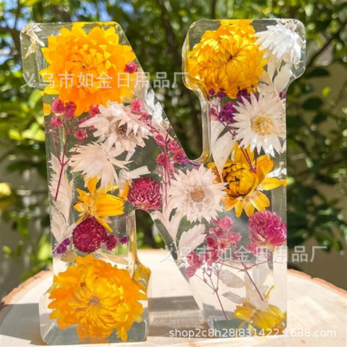 Floral Resin Night Light 花卉字母樹脂夜燈家居裝飾創意禮物新