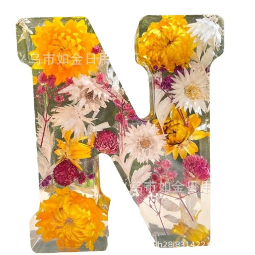 Floral Resin Night Light 花卉字母樹脂夜燈家居裝飾創意禮物新