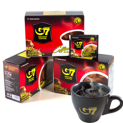 進口越南G7咖啡中原G7純黑咖啡粉無蔗糖食品電商直播一件代發